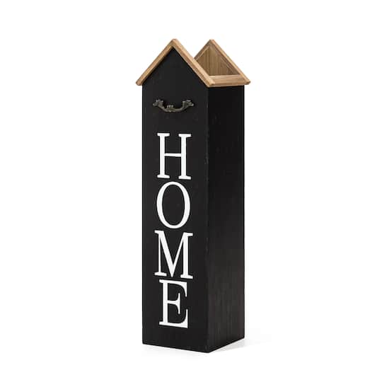 Glitzhome&#xAE; 30&#x22; Wood Home Boxed Porch Sign